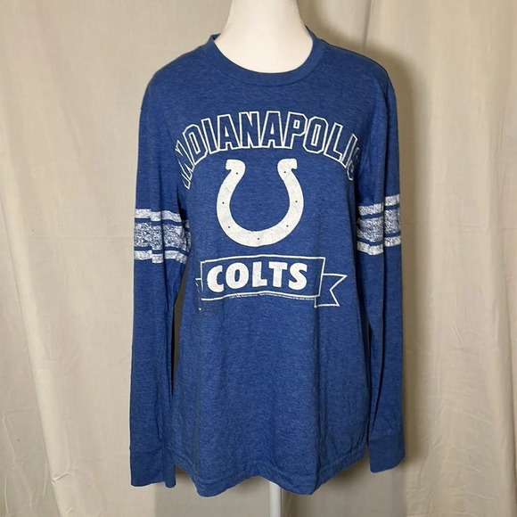 men’s blue & white NFL Indianapolis Colts long sleeve shirt size medium - Picture 1 of 3